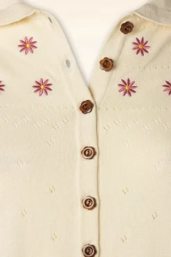 Rose Vest In Gebroken Wit