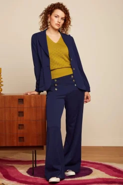 Sally Broadway Pantalon In Inktblauw