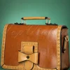 Scandal Office Handtas In Camel En Cognac