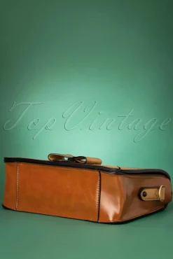 Scandal Office Handtas In Camel En Cognac