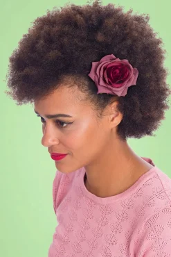 Scented Love Flower Haarclip In Bordeauxrood