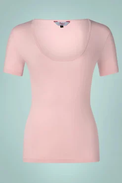 Scoop Swim Top In Roze