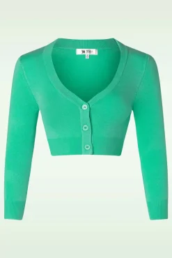 Shela Cropped Cardigan In Opaal