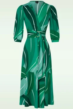 Shelley Crossover Midi Jurk In Groen