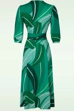 Shelley Crossover Midi Jurk In Groen