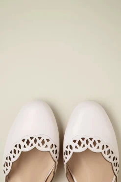 Siena Ballerina Flats In Chiffon Wit