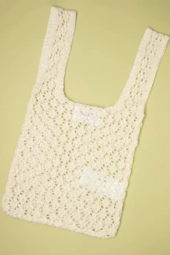 Small Crochet Tas In Creme