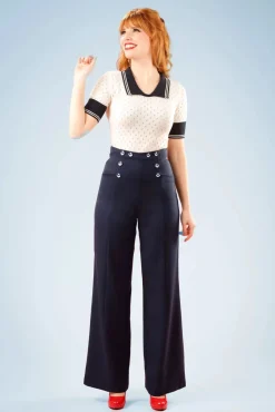 Stay Awhile Broek In Marineblauw