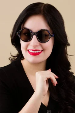 Stay Shady Ronde Zonnebril In Blauw