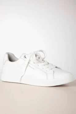 Steffi Lederen Sneakers In Wit