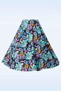Summer Bee Swing Rok In Marineblauw