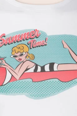 Summer Time Tee In Wit