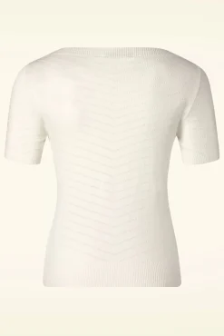 Suzie Effen Boothals Top In Sneeuwwit
