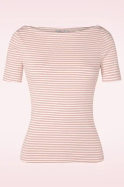 Sweet Candy Jersey Top In Blush Roze