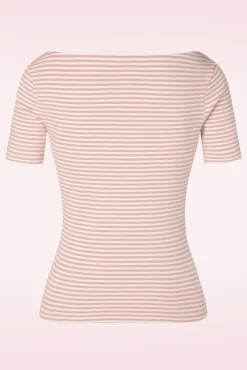 Sweet Candy Jersey Top In Blush Roze