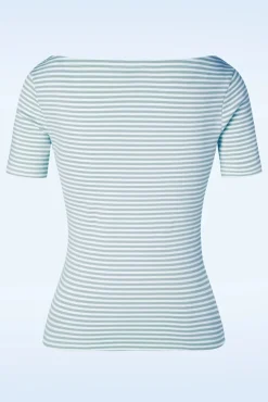 Sweet Candy Jersey Top In Blauw