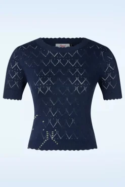 Sweet Gardina Trui In Marineblauw