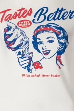 Tastes Better T-Shirt In Gebroken Wit