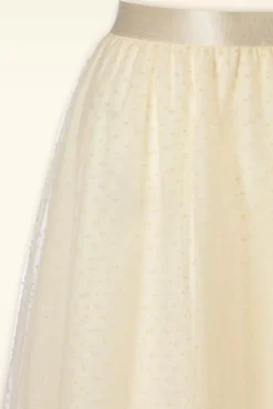 Taylor Tule Rok In Gebroken Wit