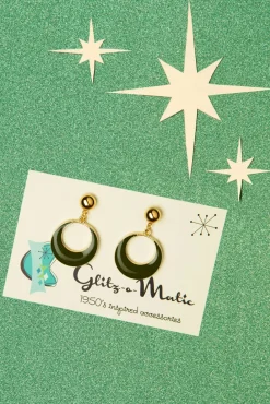 Teeny Kleine Oorringen In Donkergroen