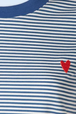 The Broader Horizon T-Shirt In Blauw En Wit