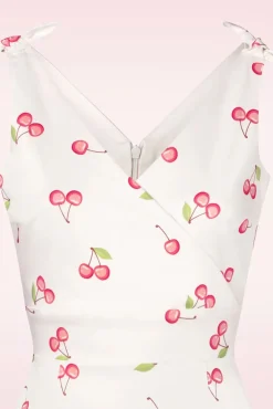 The Harper Penciljurk Met Kersenprint In Wit