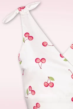 The Harper Penciljurk Met Kersenprint In Wit