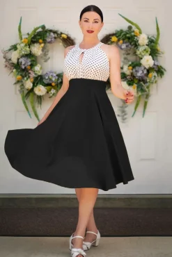 The Maria Grazia Swing Jurk In Zwart En Wit