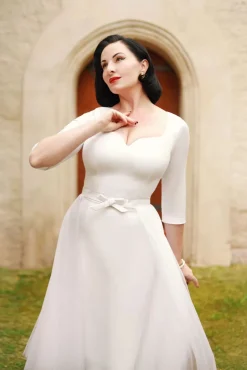 The Patrizia Pencil Jurk In Wit