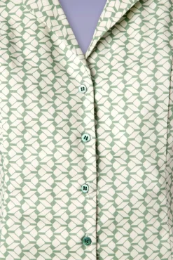 Tina Tile Blouse In Mintgroen