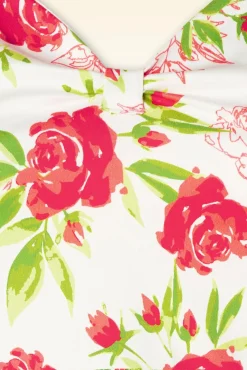 Topvintage Exclusive ~ Eliane Rose Swing Jurk In Wit