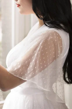 Topvintage Exclusive ~ Holly Bridal Swing Jurk In Wit