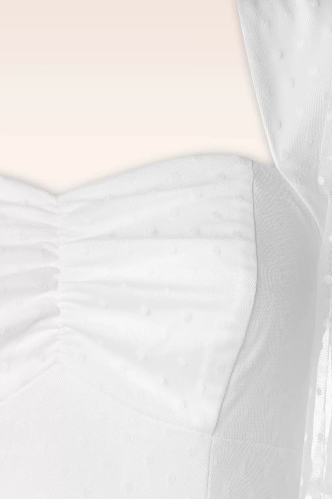 Topvintage Exclusive ~ Holly Bridal Swing Jurk In Wit