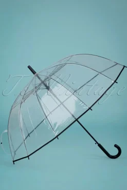 Transparante Koepelparaplu In Zwart
