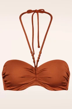 Treasure Padded Bikini Top In Cederhout Bruin