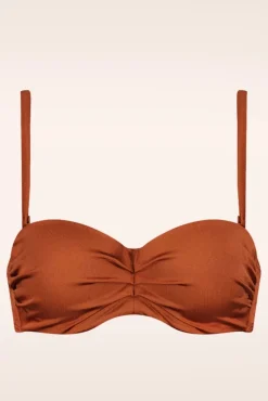 Treasure Padded Bikini Top In Cederhout Bruin