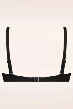 Triangle Bikinitop In Black Rib