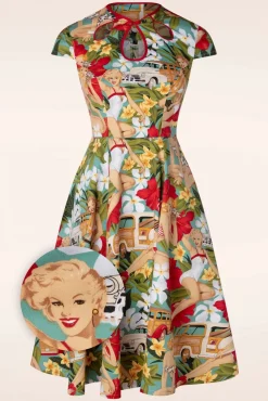 Tropic Dreamer Jurk In Blauw