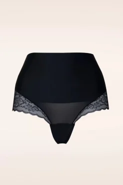 Tummy Shaper Lace Slip In Zwart
