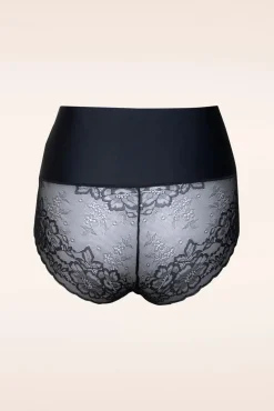 Tummy Shaper Lace Slip In Zwart