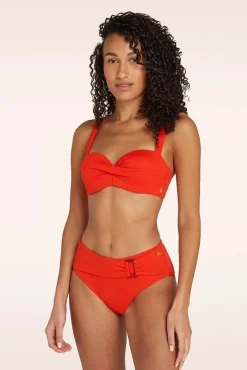 Twisted Bikinitop In Zomers Rood