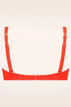 Twisted Bikinitop In Zomers Rood