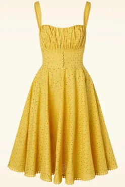 Valerie Swing Jurk In Mosterd