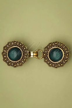 Vestclips In Goud En Dennenhout