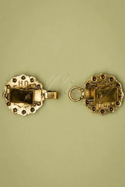 Vestclips In Goud En Dennenhout