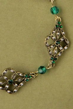 Victoriaanse Filigraanarmband In Smaragd