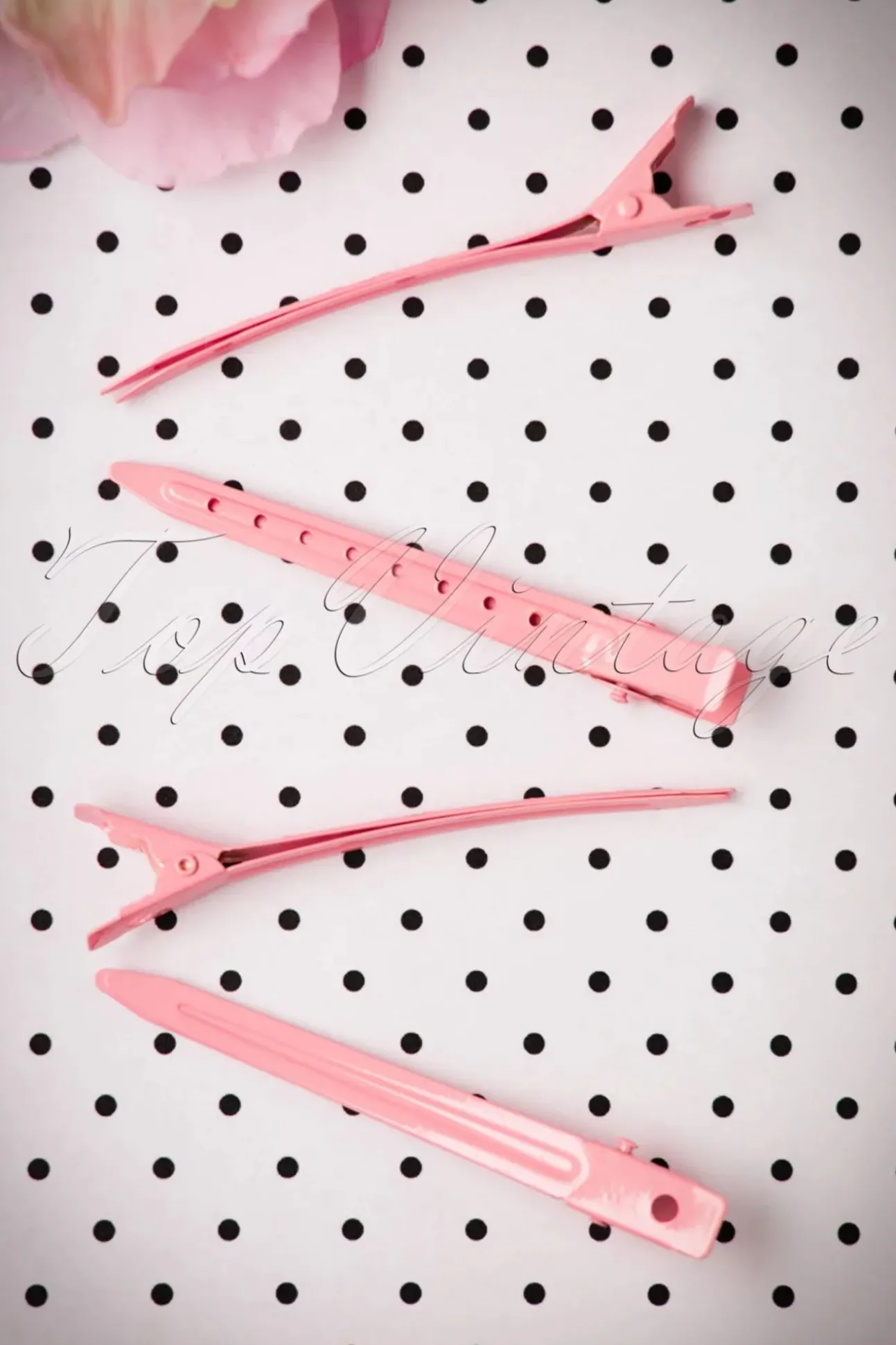 Vintage Haarstyling: Hollywood Duckbill Clipettes In Roze