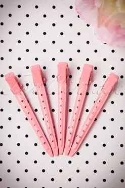 Vintage Haarstyling: Hollywood Duckbill Clipettes In Roze