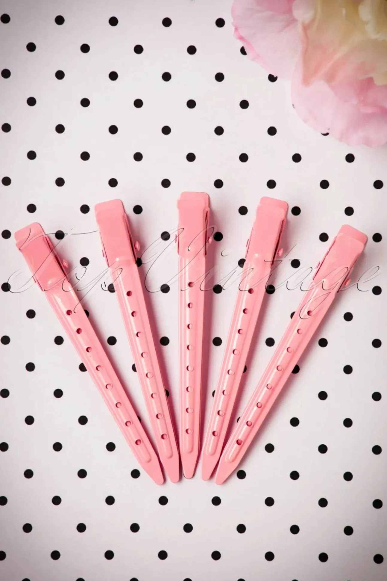 Vintage Haarstyling: Hollywood Duckbill Clipettes In Roze