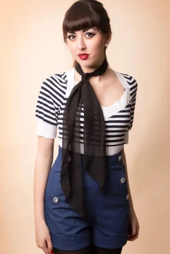 Vintage Retro Haarsjaal In Zwart